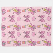 Couverture Polaire Coquette Enseignant Crayon Vaches Fleece Blanket c (Devant (Horizontal))