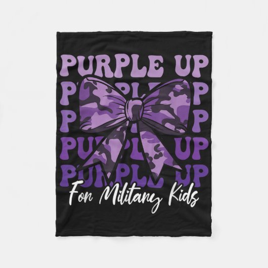 Couverture Polaire Coquette Militaire Violet Bow Up For Military (Devant)