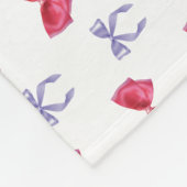 Couverture Polaire Coquette rose et pourpre (Coin)