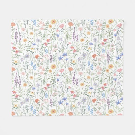 Couverture Polaire Coquette Wildflower Meadow  (Devant (Horizontal))