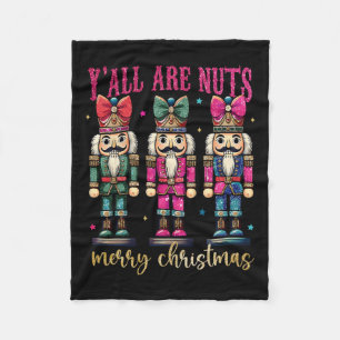 Couverture Polaire Coquette Y'all are Nuts Nutcrackers Joyeux Christm