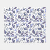 Couverture Polaire Coquillages de Lavendar (Devant (Horizontal))