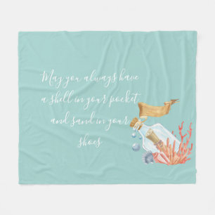 Couverture Polaire Coquille Dans Votre Thème Plage De Poche