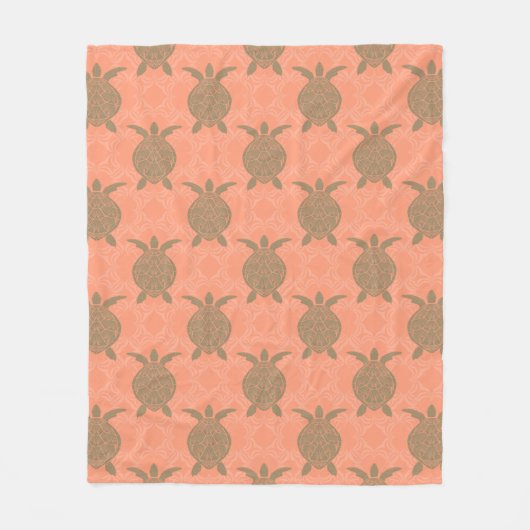 Couverture Polaire Coquille rose tortue polaire (Devant)