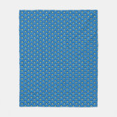 Couverture Polaire Coquilles chinoises Deco, bleu océan et indigo (Devant)