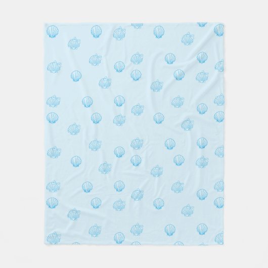 Couverture Polaire Coquilles Saint-Jacques Contour Minimalisme (Devant)