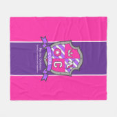 Couverture Polaire Cora lettre C nom signifiant bouclier rose violet (Devant (Horizontal))