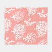 Couverture Polaire Corail côtier blanc de mer et points micro (Devant (Horizontal))