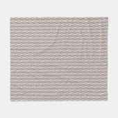 Couverture Polaire Corail et perles Pêcher Crème Gris Motif (Devant (Horizontal))