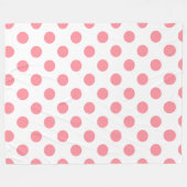 Couverture Polaire Corail et pois blancs (Devant (Horizontal))