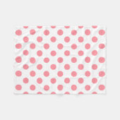 Couverture Polaire Corail et pois blancs (Devant (Horizontal))