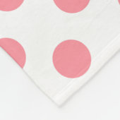 Couverture Polaire Corail et pois blancs (Coin)