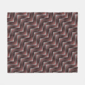 Couverture Polaire Corail, gris, motif brun zigzag. (Devant (Horizontal))