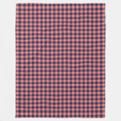 Couverture Polaire Corail & Navy Tartan Blanket Cosy Plaid Toutes les (Devant)