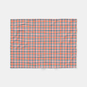 Couverture Polaire Corail orange et plaid bleu (Devant (Horizontal))