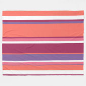 Couverture Polaire Corail vivant, rouge et violet (Devant (Horizontal))