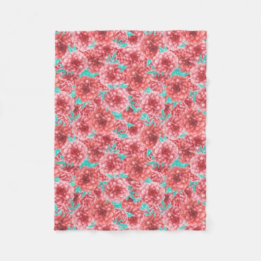 Couverture Polaire Coral Floral (Devant)
