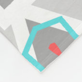 Couverture Polaire Coral Gray Mandala Pattern | Geometric Floral Boho (Coin)