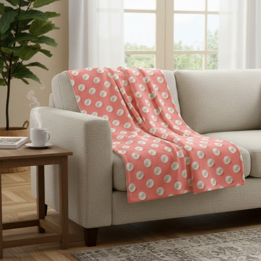 Couverture Polaire Coral & Pearls Elegant Soft Throw Blanket