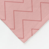 Couverture Polaire Coral Pink Chevron (Coin)