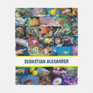 Couverture Polaire Coral Reef Marine Vie Poissons Animaux Photos Coll