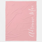 Couverture Polaire Coral rose simplement personnalisé (Devant)