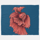 Couverture Polaire Coral Siamese combat le poisson (Devant (Horizontal))