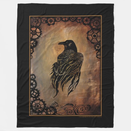 Couverture Polaire Corbeau (Devant)