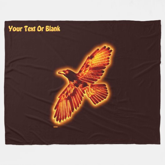 Couverture Polaire Corbeau (Devant (Horizontal))