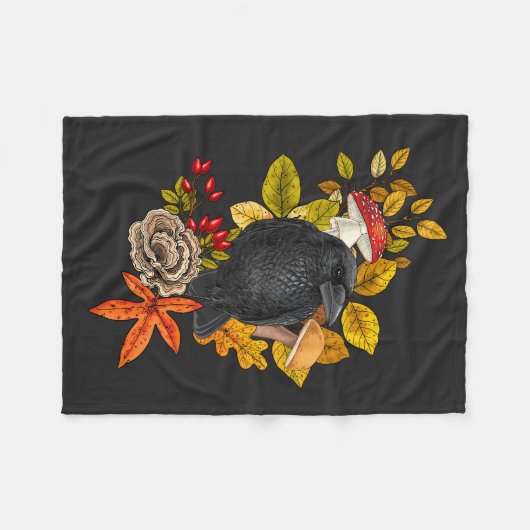 Couverture Polaire Corbeau (Devant (Horizontal))