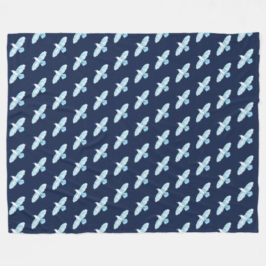 Couverture Polaire Corbeau blanc (Devant (Horizontal))