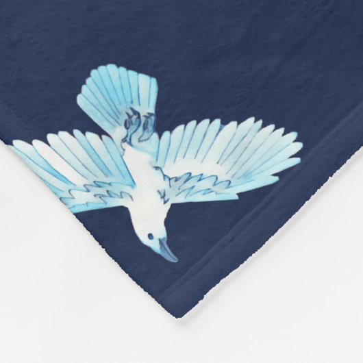 Couverture Polaire Corbeau blanc (Coin)