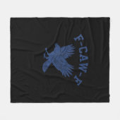 Couverture Polaire Corbeau drôle F-Caw-F (Devant (Horizontal))