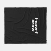 Couverture Polaire Corbeau drôle rétro classique F-Caw-F (Devant (Horizontal))