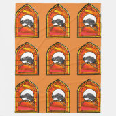 Couverture Polaire Corbeau en verre tendu (Devant)