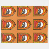 Couverture Polaire Corbeau en verre tendu (Devant (Horizontal))