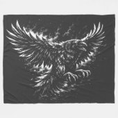 Couverture Polaire Corbeau gothique – par BurnsInHell (Devant (Horizontal))