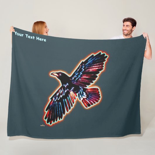 Couverture Polaire Corbeau Iridescendant (En situation)