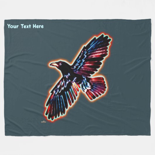 Couverture Polaire Corbeau Iridescendant (Devant (Horizontal))