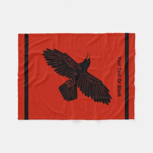 Couverture Polaire Corbeau rouge (Devant (Horizontal))