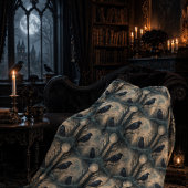 Couverture Polaire Corbeaux gothiques au clair de lune