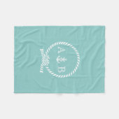 Couverture Polaire Corde marine et Ancre monogramme (Devant (Horizontal))