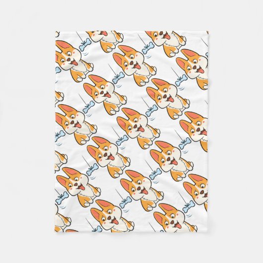 Couverture Polaire Corgi (Devant)