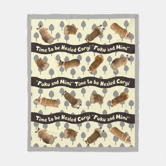Couverture Polaire corgi blanket tree (Devant)