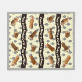 Couverture Polaire corgi blanket tree (Devant (Horizontal))