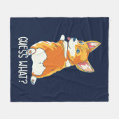 Couverture Polaire Corgi Butt Devine Quel Amusant Humour Chien (Devant (Horizontal))