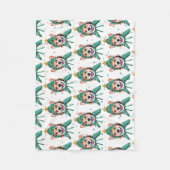 Couverture Polaire Corgi Chien race Noël (Devant)