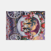 Couverture Polaire Corgi Chien Saint-Valentin (Devant (Horizontal))