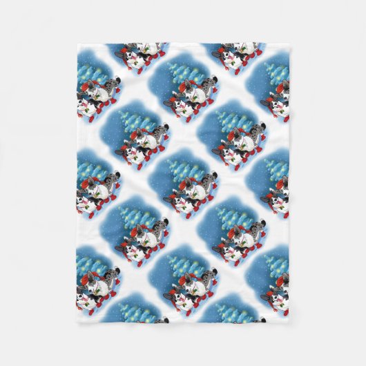 COUVERTURE POLAIRE CORGI CHRISTMAS (Devant)