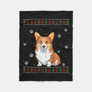 Couverture Polaire Corgi Christmas Sweater Xmas Animal animal Amoureu